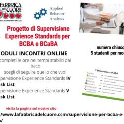 Progetto Supervisione Experience Standards per BCBA e BCaBA