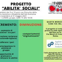 La Fabbrica del Cuore: Progetto "Abilità Sociali"
